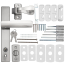 EL Lever Handle with Keyed Deadbolt - 2 Posts with Tie Down Screw