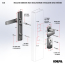 EL Lever Handle with Keyed Deadbolt - 2 Posts with Tie Down Screw