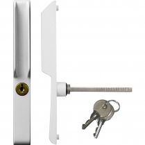 Poign&eacute;e de verrouillage &agrave; cl&eacute; pour porte patio, blanc