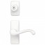 GL Storm Door Lever Set With Keyed Deadbolt Lock,White