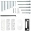 DX Pull Handle Set With Keyed Deadbolt, Satin Nickel