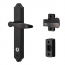 Discontinued: ML Lever Set With Keyed Deadbolt, Black (2 Posts With Tie Down Screw)