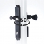 Discontinued: ML Lever Set With Keyed Deadbolt, Black (2 Posts With Tie Down Screw)