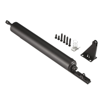 Ferme-porte lourd pour contre-porte avec barre de torsion, noir mat
