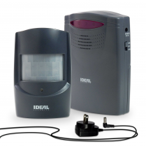 Alerte et d&eacute;tecteur de mouvement sans fil et extensible avec adaptateur AC, gris
