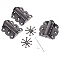 Charni&egrave;res &agrave; fermeture automatique pour porte moustiquaire