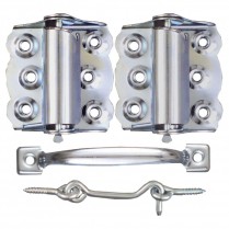 Ensemble de mat&eacute;riel pour contre-porte (Zinc plaqu&eacute;)