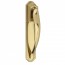 Discontinued: DX Pull Handle Set With Back Plate, Bright Brass