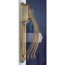 DX Pull Handle Set With Back Plate, Satin Silver