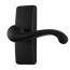 Ensemble de poign&eacute;e &agrave; bec-de-cane GL avec loquet int&eacute;rieur verrouillable, noir mat