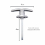 Garage Door Handle, Keyed T-Handle, 5/16&rdquo; Diameter And 4&rdquo; Long Shaft, Zinc Die Cast/Chrome Plated