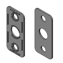 Cale pour loquet int&eacute;rieur mod&egrave;le 357, noir