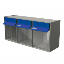 Discontinu&eacute; : Bacs basculants - 3 bacs (bleu, gris)
