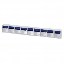 Bacs basculants - 9 bacs (bleu, blanc)