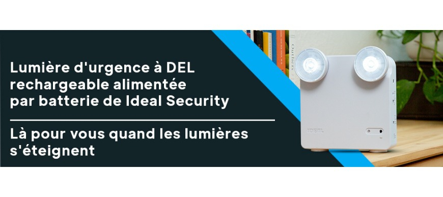 Lumi&egrave;re d'urgence &agrave; DEL rechargeable aliment&eacute;e par batterie de Ideal Security 