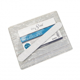 Cre8tion Manicure Zebra Mini Nail File 80/100 5" 50pcs 19341