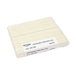 Ikonna Manicure 5" White Mini Nail File 100/180 50 pcs 94643