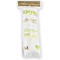 Degasa Beauty Cotton Rounds Regular 2", 80 Count - 24461