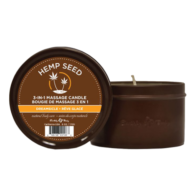 Earthly Body 3-In-1 Massage Candle 6 oz - Dreamsicle HSC006
