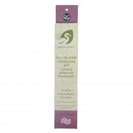 White Egret Lavender Therap Candles 1/2",4PK  LAV4PK 02132