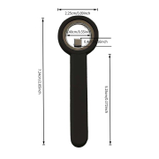 3-Second Hollow Cat Eye Power Ring Magnet Black 10084