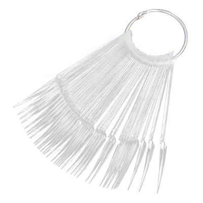 Cre8tion Chart Fan 50 pcs Stiletto Nail Tips Clear 10208