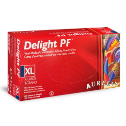 Aurelia Delight PF Vinyl Powder-Free Gloves 100PK XL 38229