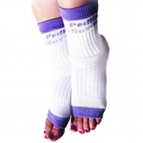 Original Pedi-Sox White/Purple Trim PS-108
