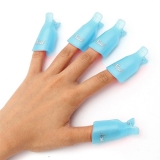 Berkeley Soak-Off Clips Teal Light Blue 10pcs NW210-TE