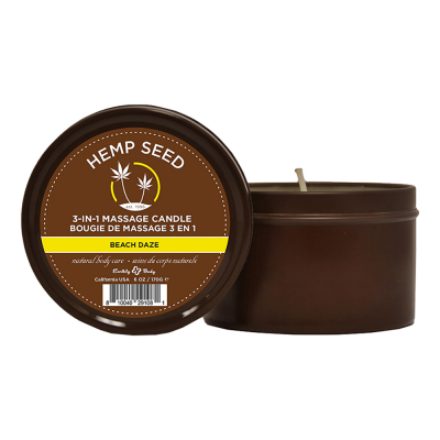 Earthly Body 3-In-1 Massage Candle 6 oz - Beach Daze HSC045