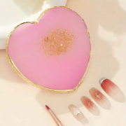 Nails Art Mixing Palette Heart Shape Pink 34620