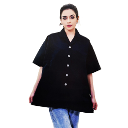 Silver Star Lab Coat Black SS-005 M 50138