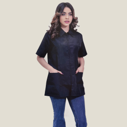 Silver Star Lab Coat Black SS-001 L 50162