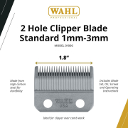Wahl 2-Hole Clipper Blade - 1mm-3mm #51006