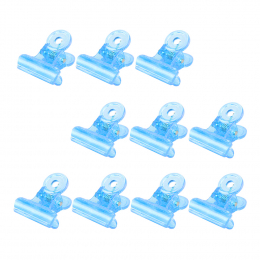 Silver Star Nail Clips Plastic Blue 10pack 62108