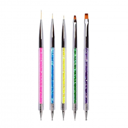 Silver Star 5 Style Nail Art Pen With Dot Set 90159