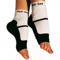 Mary Jane's Pedi-Sox Mid-Weight White/Black Sole 901-MJ