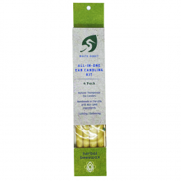 White Egret Herbal Beeswax Candles 1/2", 4Pk HBE4PK #02113