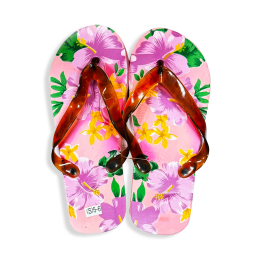 Flower Design Flat Top Sandal Small Size 5-6 FT480B-S 00480