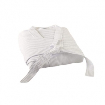 Silk B Waffle Cotton Bathrobe PI Canada, White WB: 26015