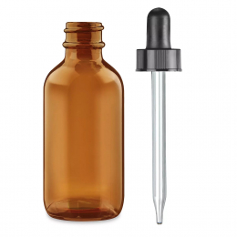 Glass Dropper Bottles 2 oz - Amber 24310