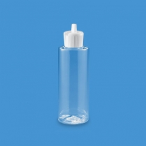Clear Cylinder Bottles - 2 oz, Flip Top Cap 00616