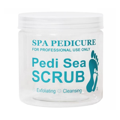 Berkeley Printed PET Jar W/Lid 16 oz Pedi Sea SCRUB BJ212-03