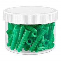 Clear Round Wide-Mouth Plastic Jar 8 oz White Cap 00808