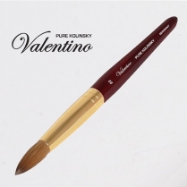 Valentino Kolinsky Acrylic Brush Cherry Wood/Gold Ferrule#22