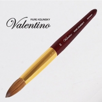Valentino Kolinsky Acrylic Brush Cherry Wood/Gold Ferrule#24