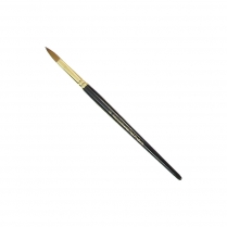 KM Super Kolinsky Acrylic Brush Black/Gold Oval #10, KM-BR10