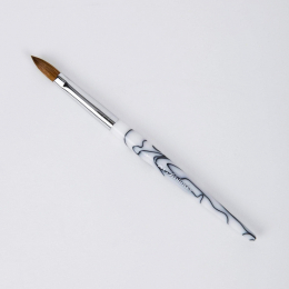 A1 Kolinsky Acrylic Brush #8 White Marble B-AW8