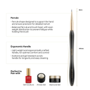 Apres Gel Art Brush - Short Liner AP-5BRSL 42000