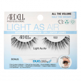 Ardell Light As Air Lashes W/Duo 1 Pair - 522 Black 64171